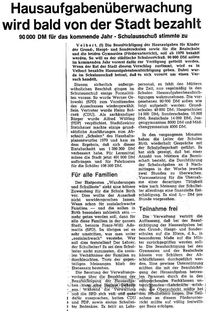 Hausaufgaben&uuml;berwachung